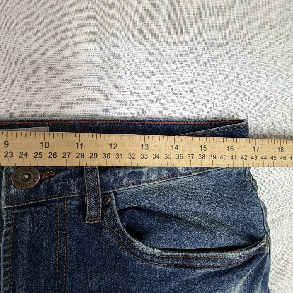 Jachs NY Straight Fit Men's Jeans Sz 34x32 Blue Medium Wash Fading